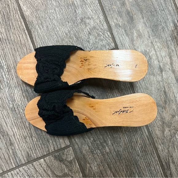 Vintage Betsy Johnson Wooden, Crocheted Heels - Picture 3 of 8